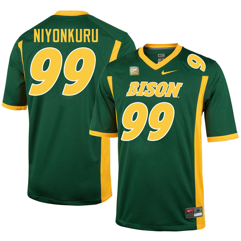 North Dakota State Bison #99 Obald Niyonkuru College Football Jerseys Stitched-Green
